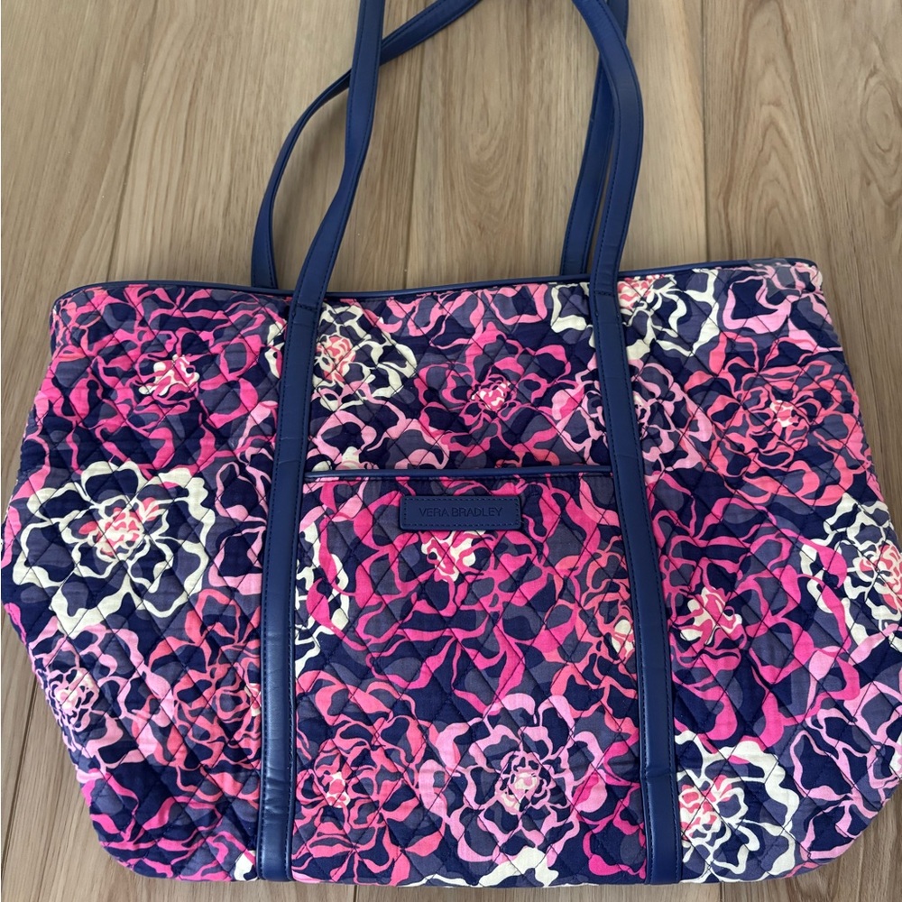 Vera Bradley Pink and Blue Floral Tote